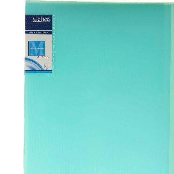 CARPETA MULTIMICA C20 CTA. SEMITRASL.AZUL CELICA E.20 C.120